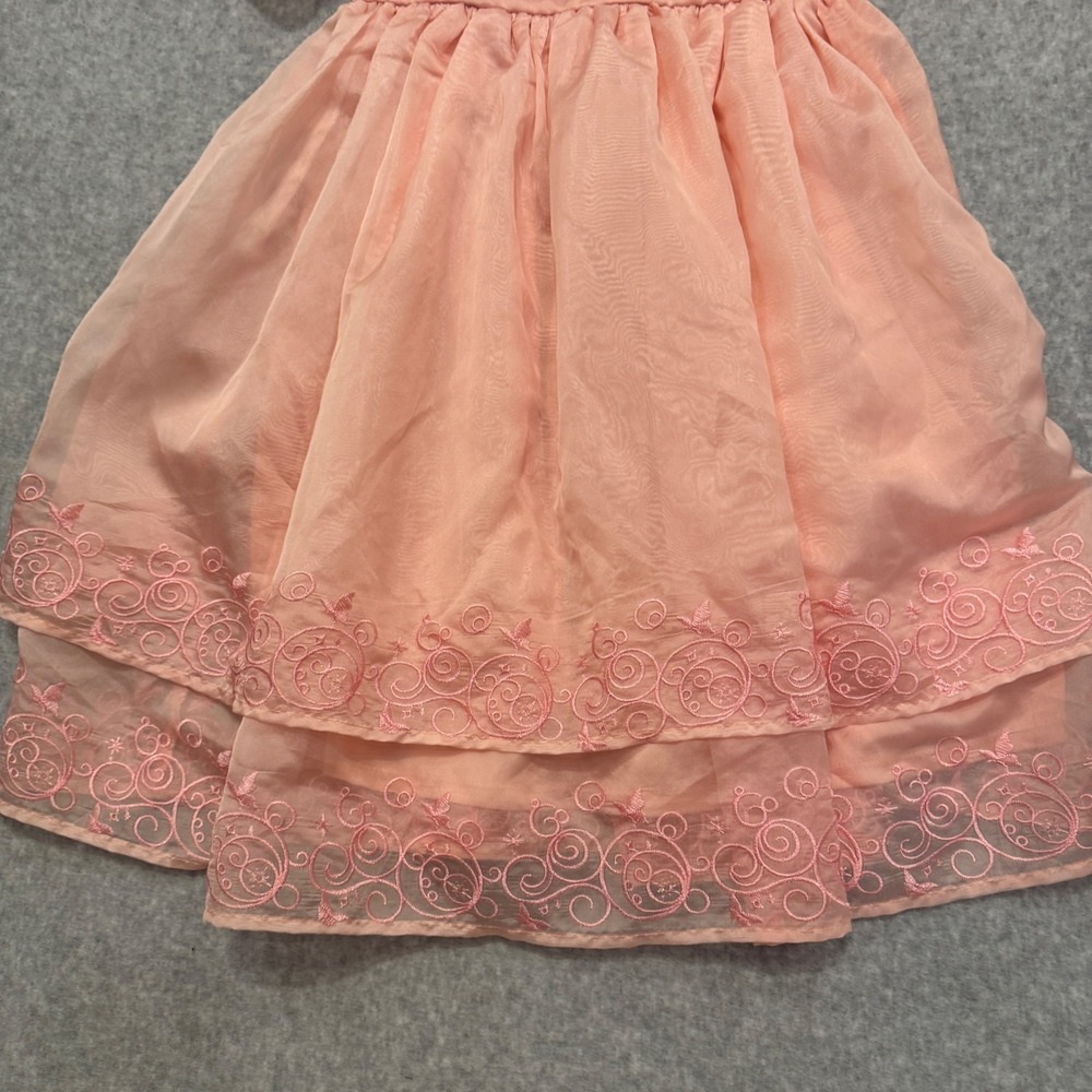 Wicked Glinda Peach Pink Embroidered Dress Adult SM Cosplay Halloween Costume - Picture 8 of 12